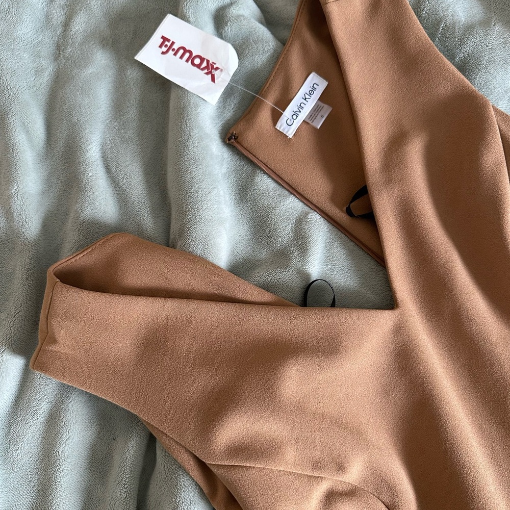 Calvin Klein Camel Sleeveless Dress